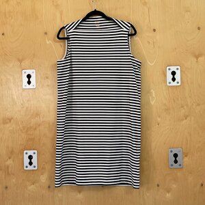 NWT Kate Spade Black & White Strip Jersey Dress